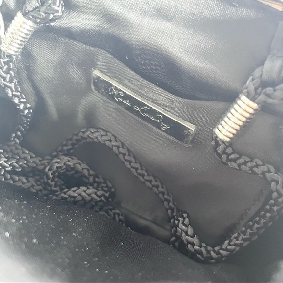 Kate Landry Black Sequin Evening Wristlet Hand Bag - Picture 10 of 15